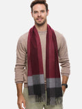 Ovcio Red Gray Mens Cashmere Scarf
