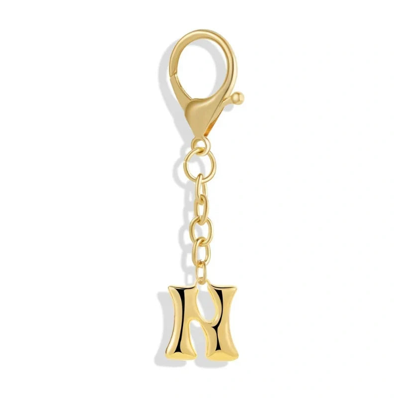Bubble Initial Letter - Bag Charm